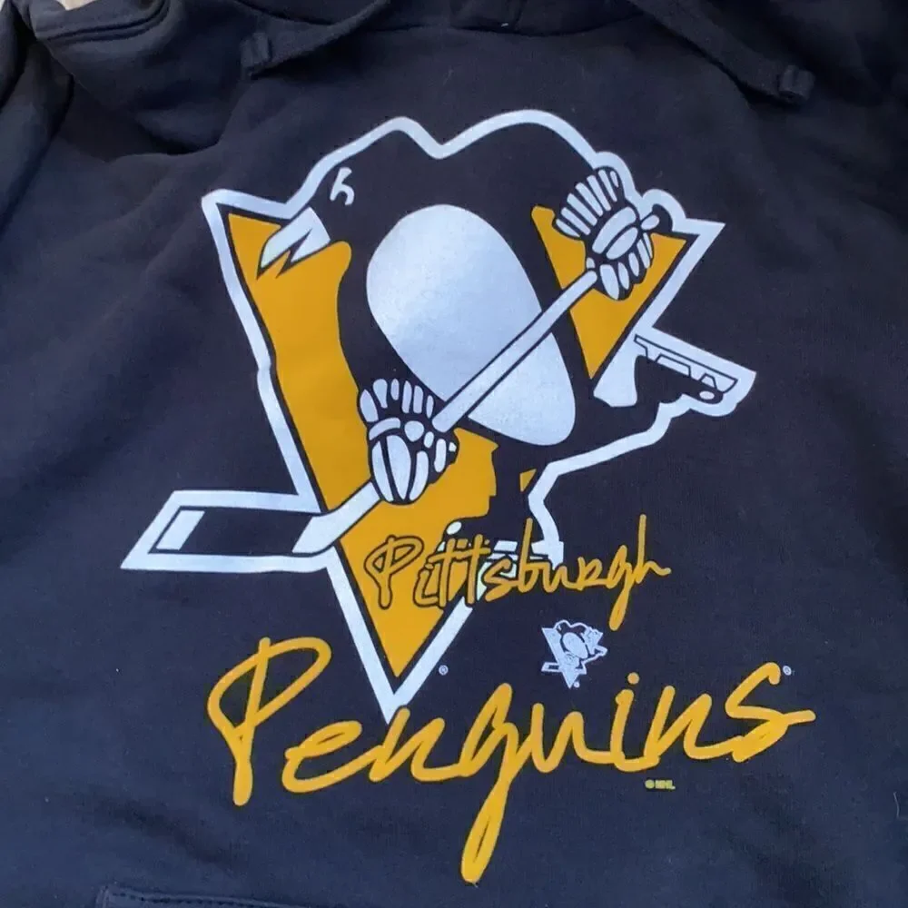 Penguins Hooded sweatshirt size adult small.